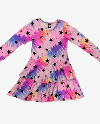 Pixielane multicoloured dress with stars, 8 years