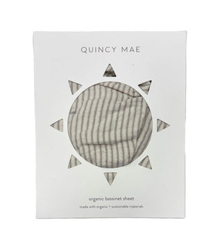 Quincy Mae Basil Green Stripe Changing Pad Cover, O/S