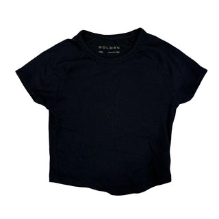 Aritzia Golden Black ribbed crop tshirt, Women’s 2xsmall