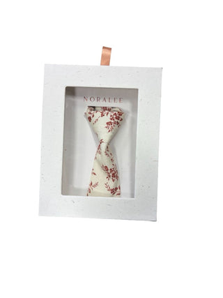 Noralee Rust Red and Cream Floral Tie, O/S