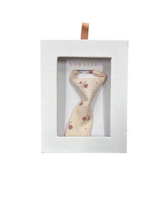 Noralee Cream and Red Floral Tie, O/S