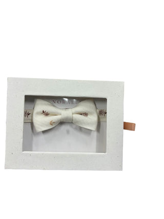 Noralee Ivory Bowtie with Floral Sprigs, O/S