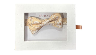 Noralee Yellow and Ivory Floral Bowtie, O/S