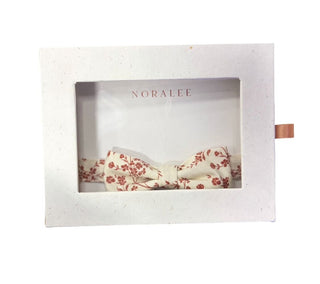 Noralee Rust Red and Cream Floral Bowtie, O/S