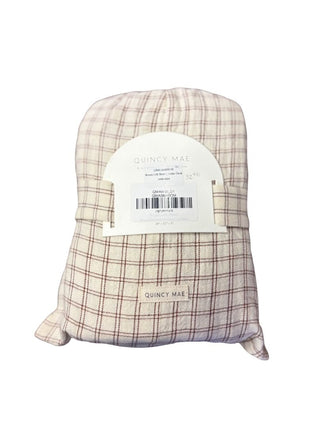 Quincy Mae Woven Crib Sheet in Cedar Check - New With Tags, O/S
