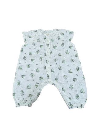 Petit bateau White floral romper, 3 months