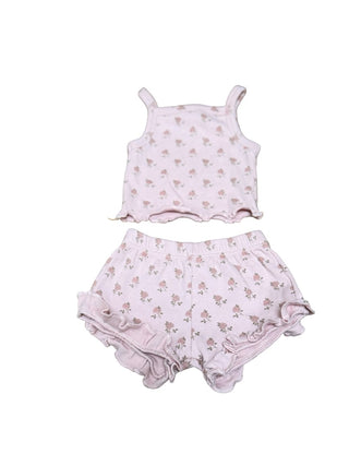 Quincy Mae Rose tank and short set, 3-6 months