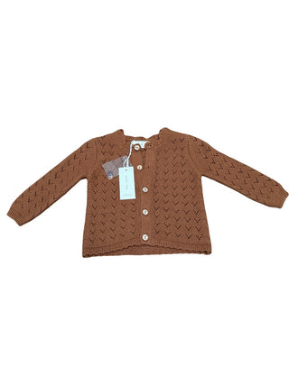 Quincy Mae Brown cardigan new with tags, 3-6 months