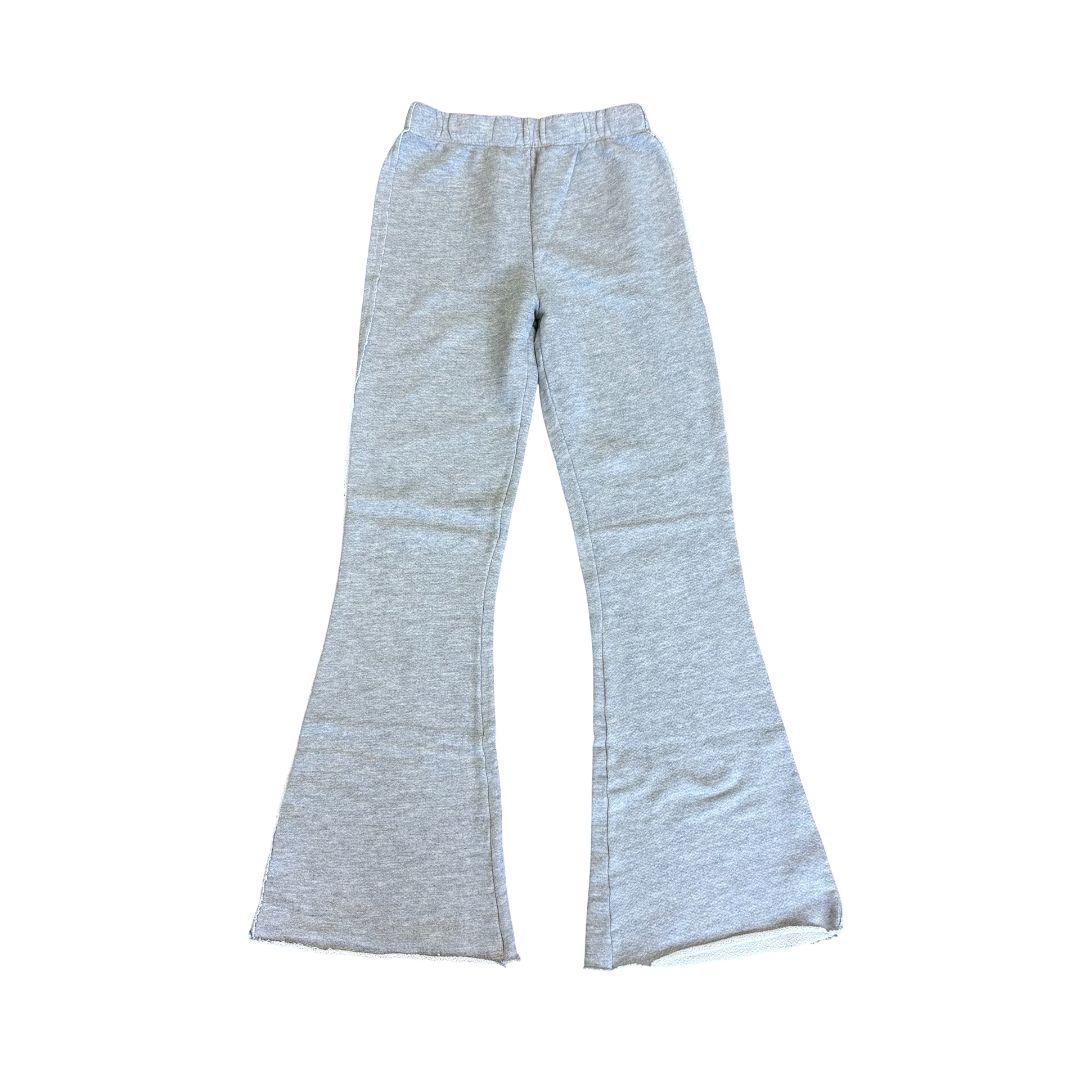 Katie J grey bell bottom sweat pants, large