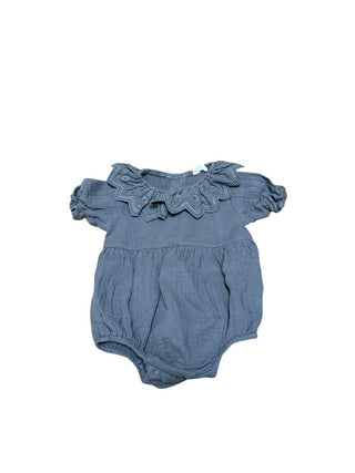 Quincy Mae Blue romper, 3-6 months