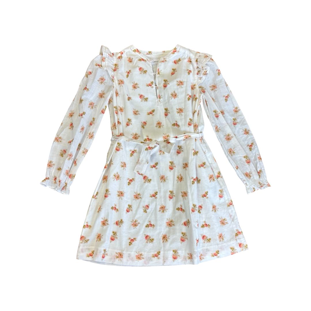 Bonpoint white floral dress, 10 years