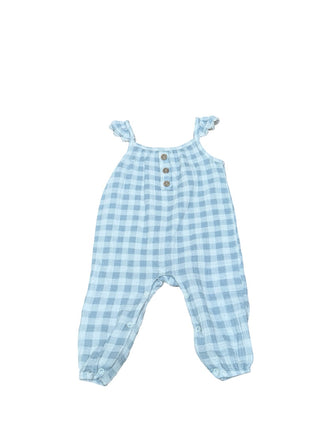Emily and Oliver Plaid romper, 6-9 months