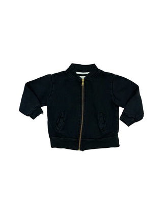 Mini Mioche Black Zip Up Sweatshirt, 3 years