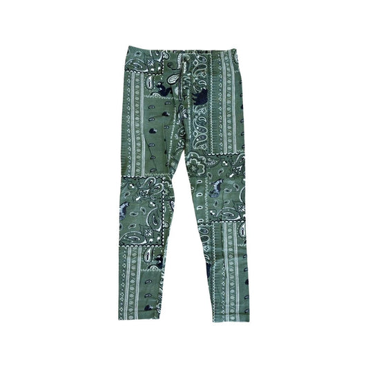 Maison Mangostan green bandana leggings, 10 years