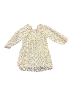 Zara Lacy Ivory Floral Unlined Dress, 7 years