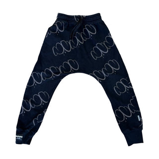 Nununu Black bubble logo pants, 6-7 years