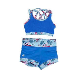 Sylvia P blue floral tank/short set, 8 years
