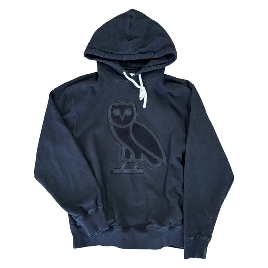 OVO Black w/black owl patch hoodie, Men’s small