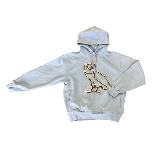 OVO Light blue Bling Owl Hoodie, Men’s small