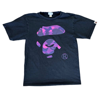Bathing Ape Black w/colour camo college tee, Men’s small