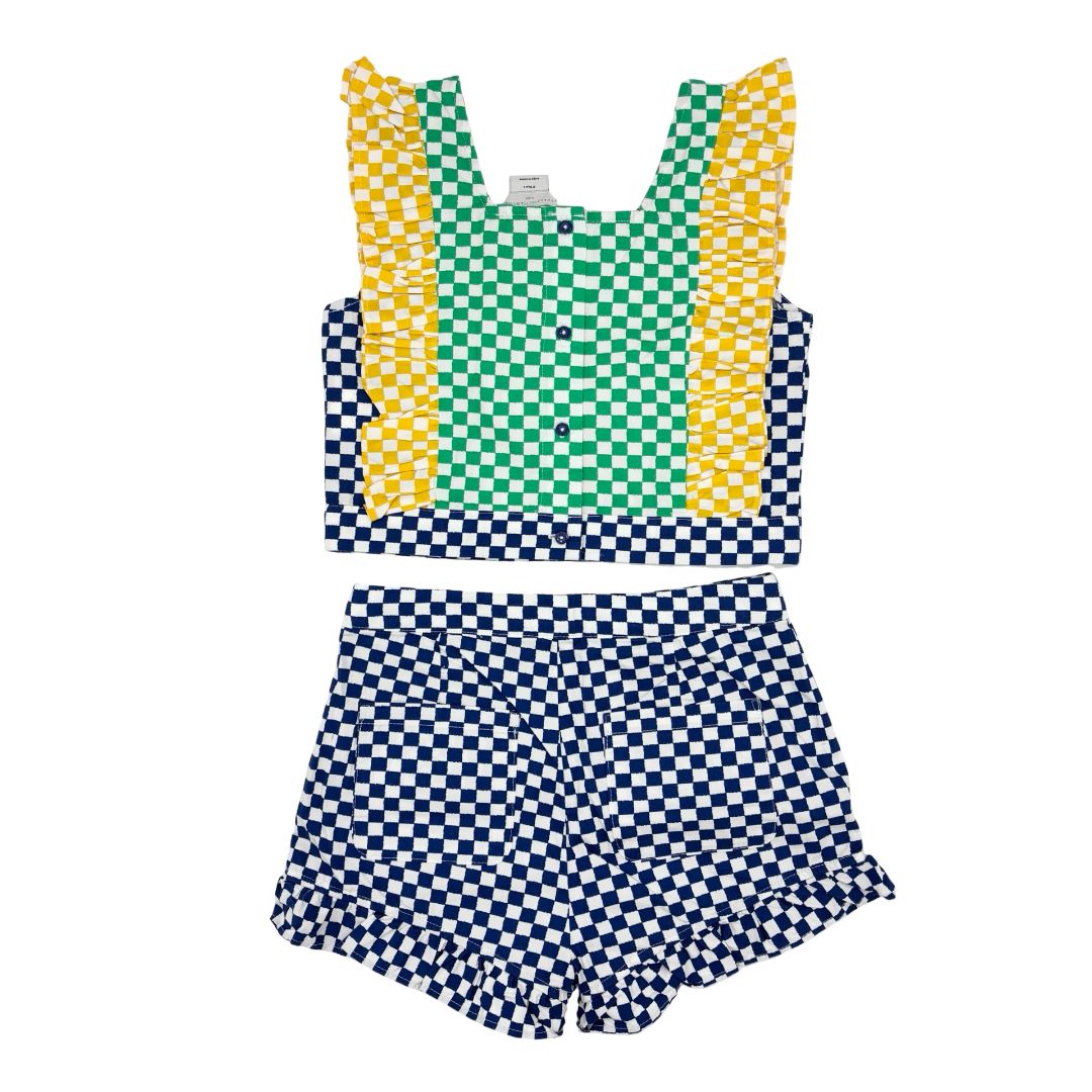 Stella McCartney red/yellow/blue gingham set, 8 years