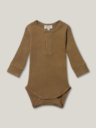 The simple folk Ribbed onesie cinnamon mew with tags, 3-6 months