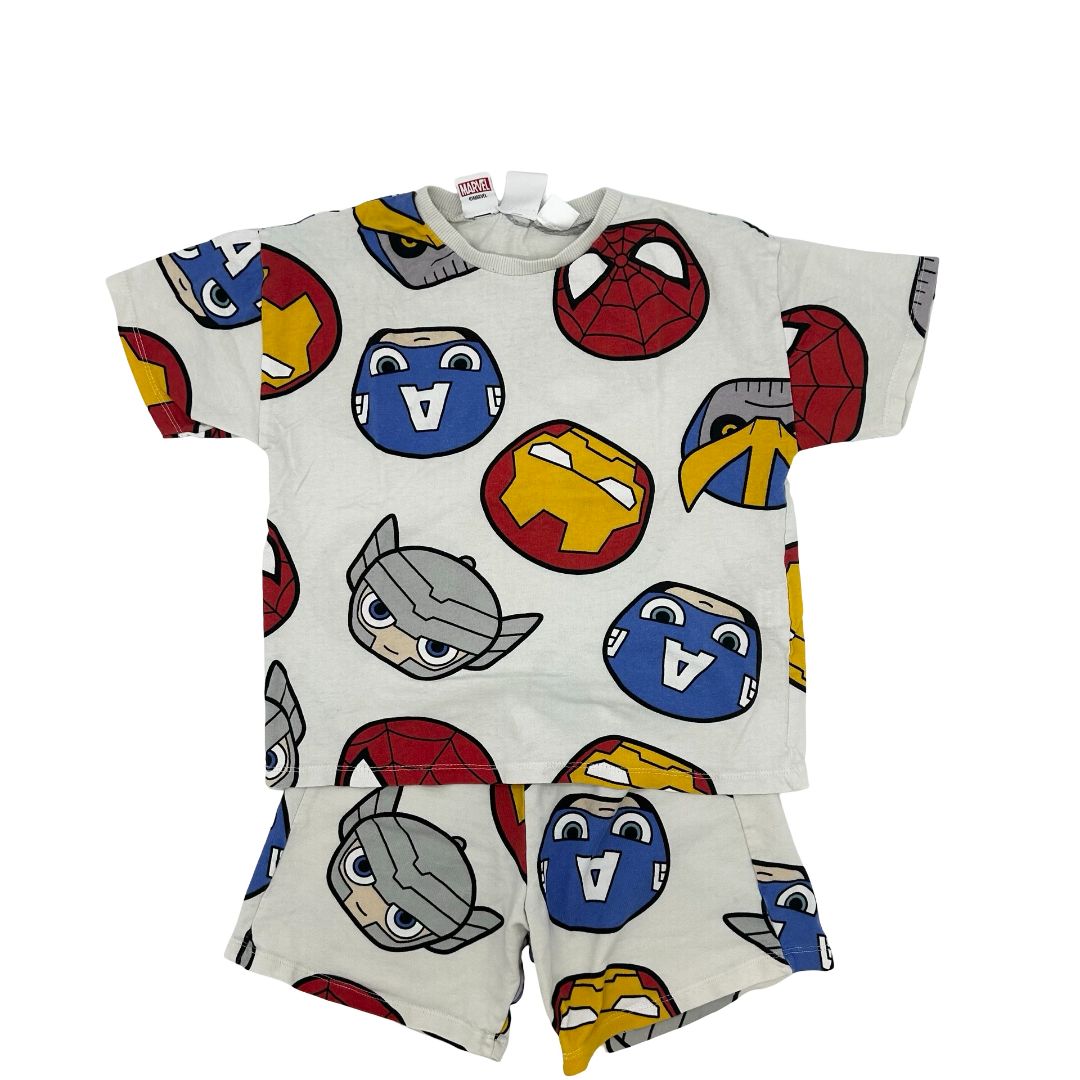 Zara Marvel tshirt/short set, 5-6 years