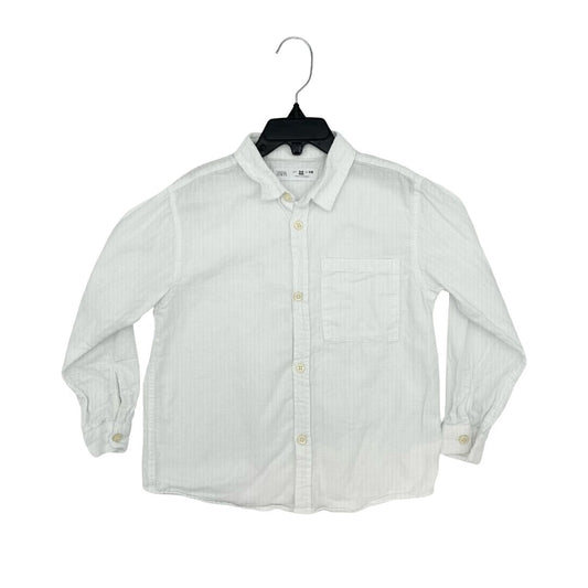 Zara lightweight white collared shirt, 5-6 years