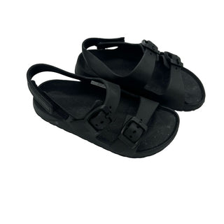 No name black pvc sandals, 9-10 little kids