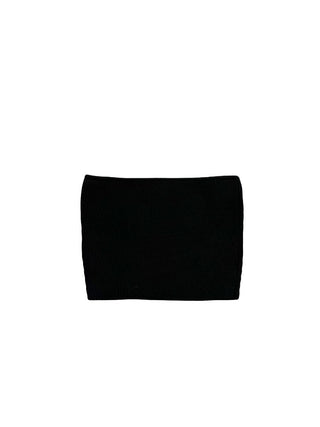 Babaton black ribbed tube top, XXS