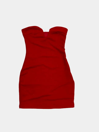 No Name red rube top dress, XS