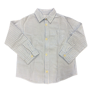 Zara Blue/white stripped dress shirt, 4-5 years
