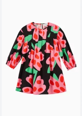 Stella Mccartney black spotty flowers dress, 6 years