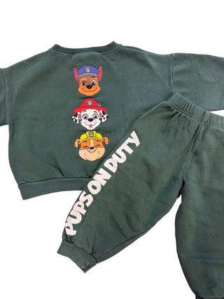 Zara Green Paw Patrol sweat set, 4 years