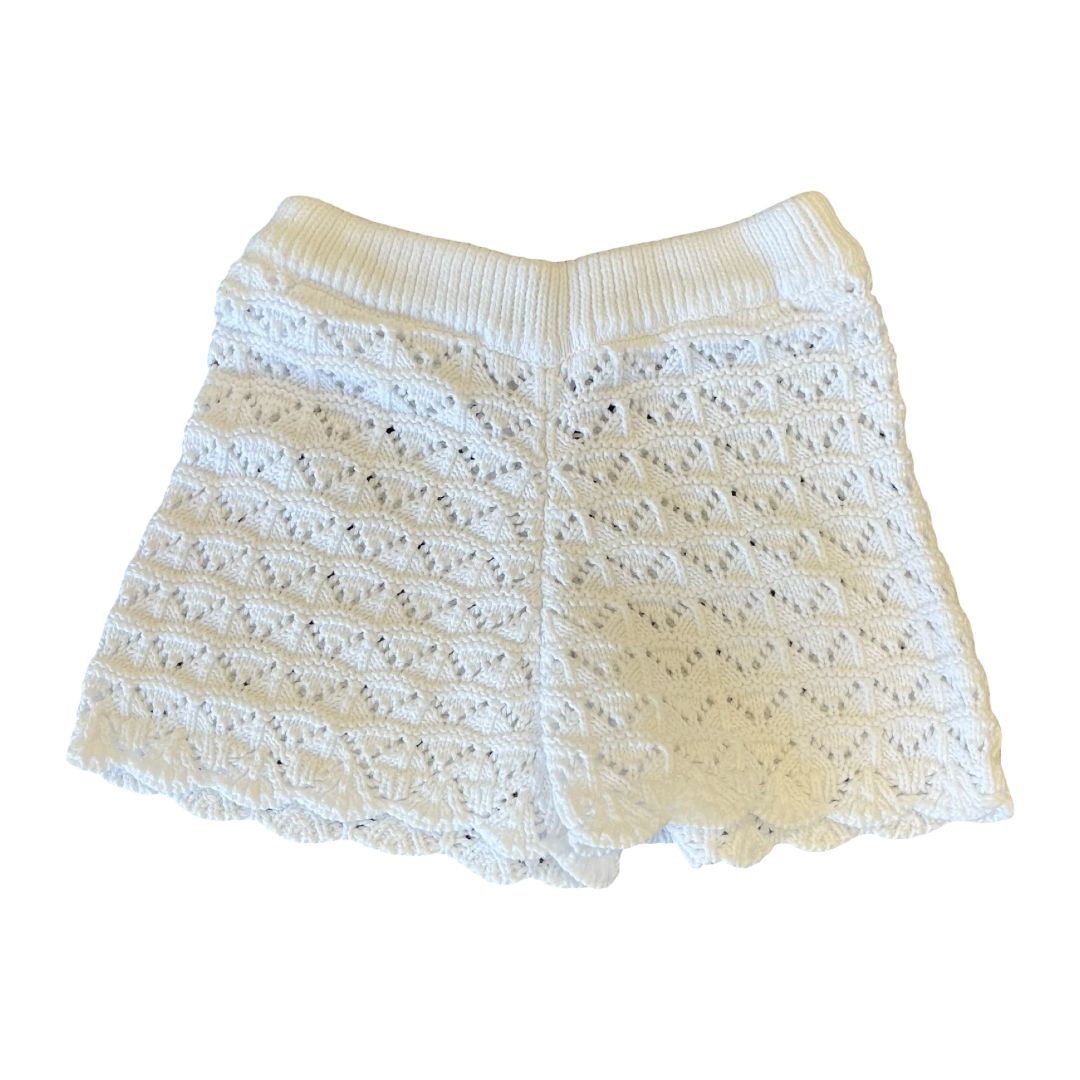 Zara white crochet shorts, 3 years