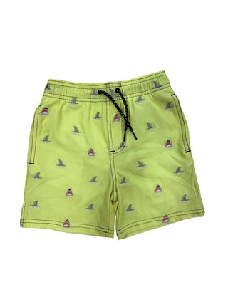 Shade Critters neon yellow trunks w/sharks, 5T