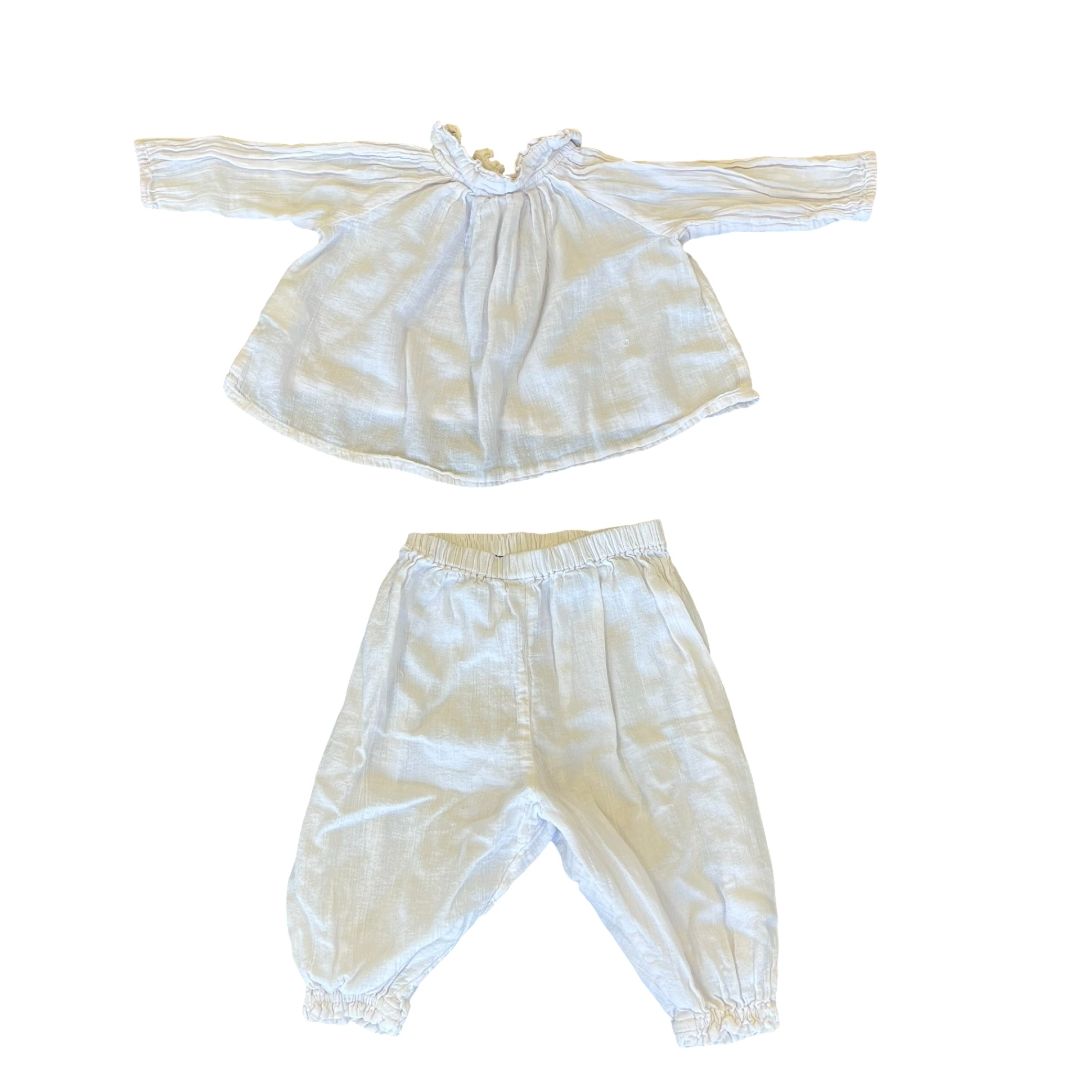 Bonton baby pink gauze set, 6 months