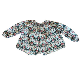 Bonpoint green floral top, 3 years