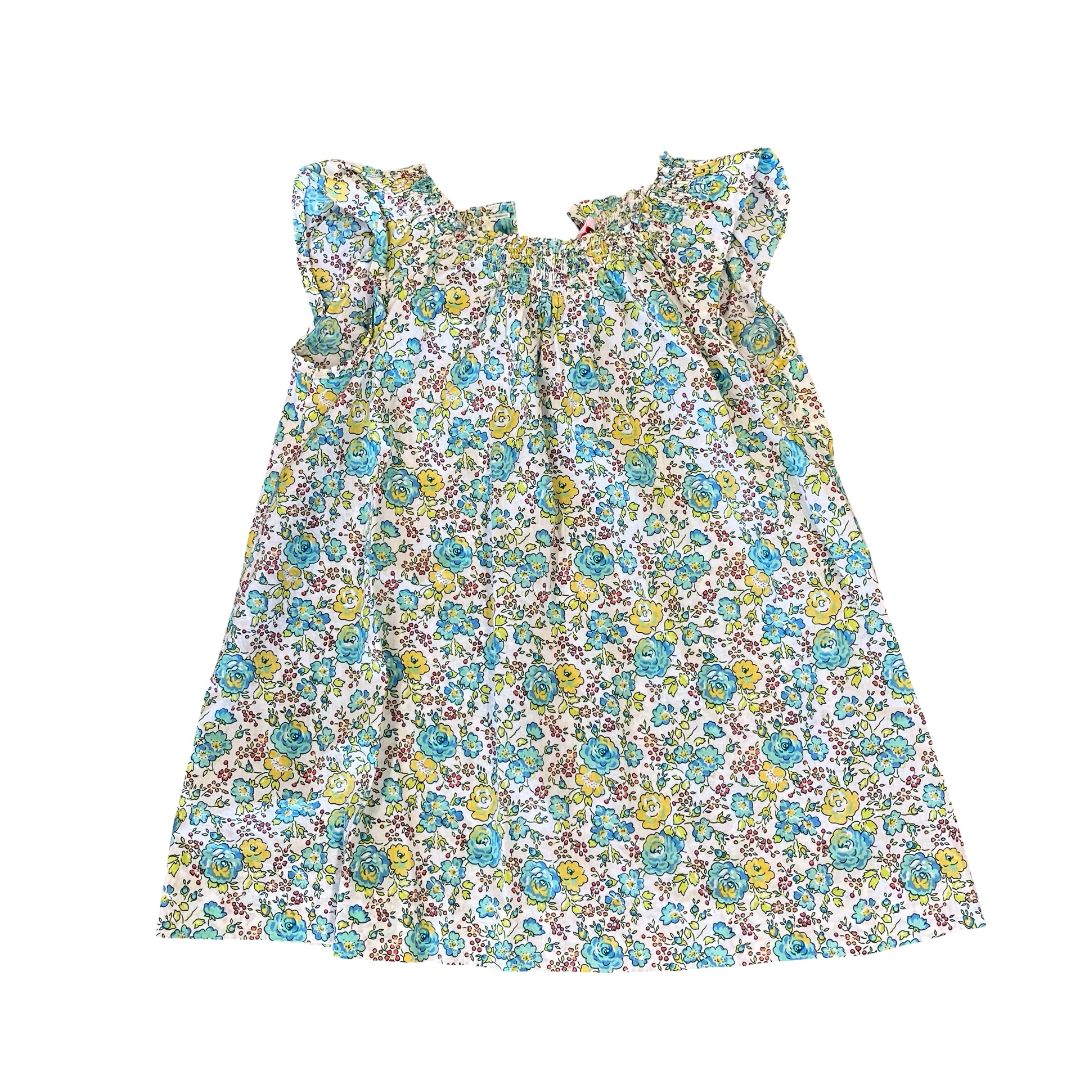 Bonpoint green/blue floral dress, 2 years