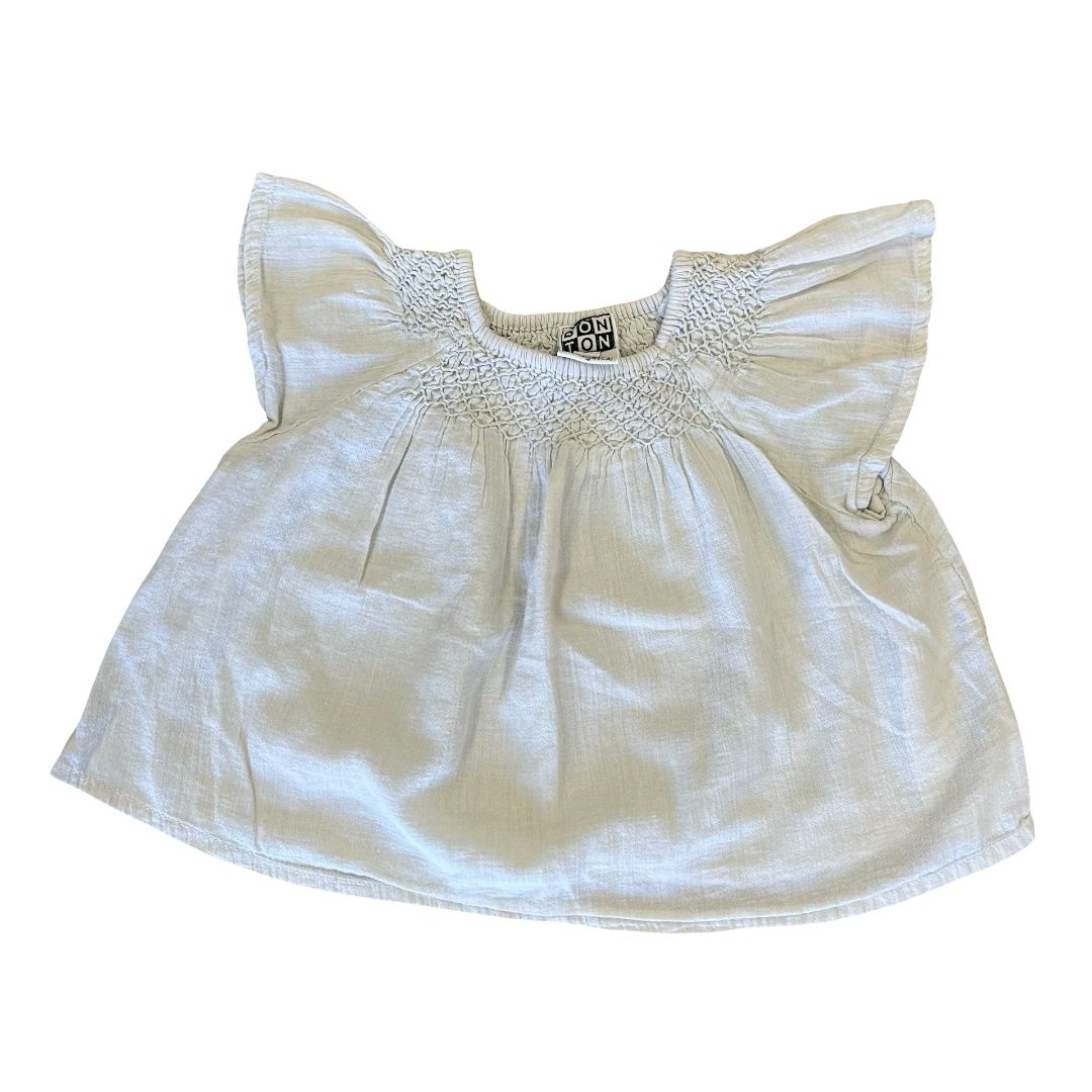 Bonton grey top, 12 months