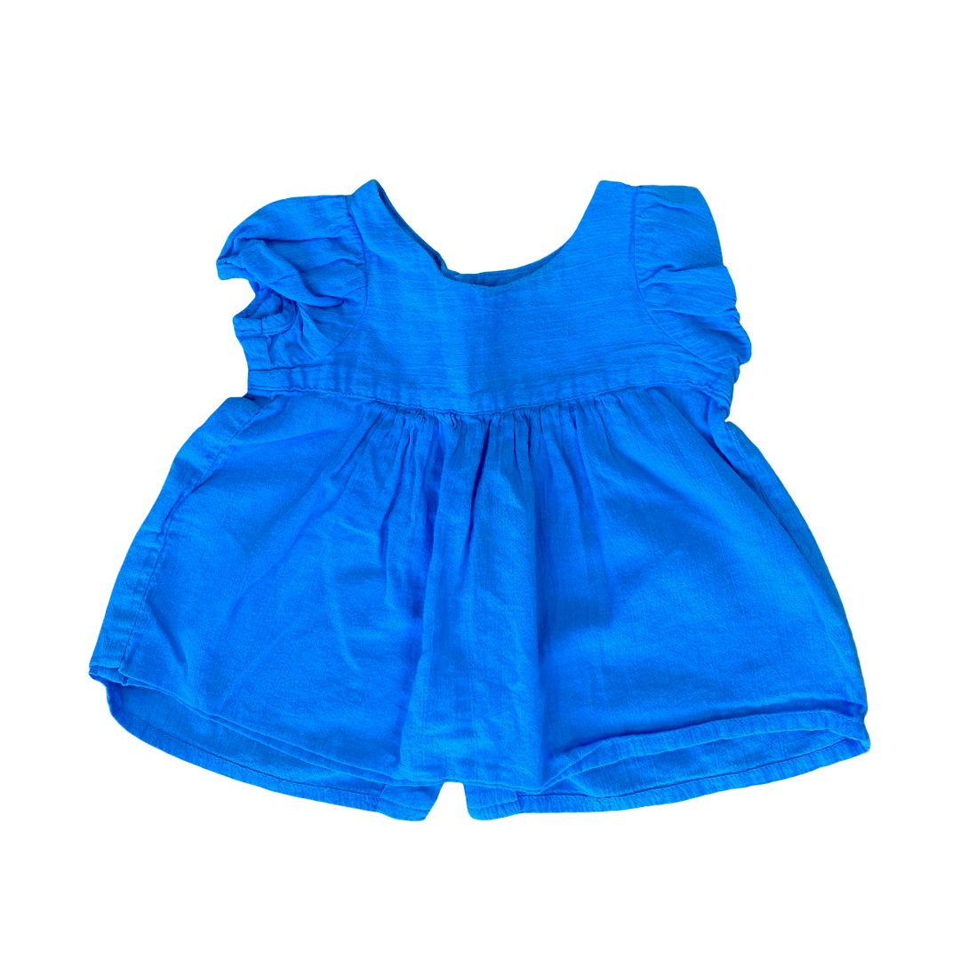 Bonton blue top, 6 months