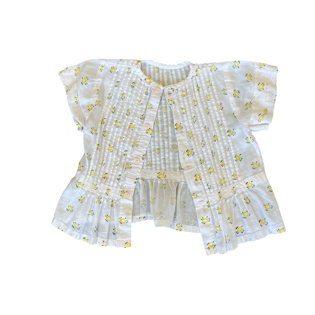Stella McCartney white w/yellow florals top, 6 months