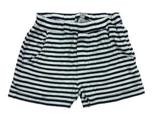 Wheat White and Navy Blue Stripe Shorts, 18 months