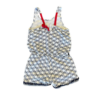 Hatley navy/white romper, 2 years