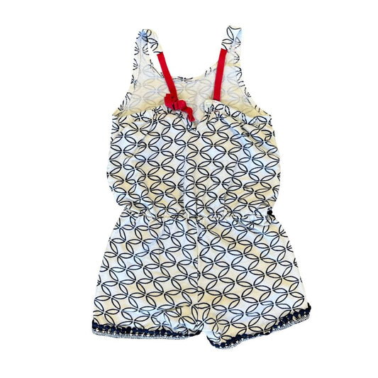 Hatley navy/white romper, 2 years