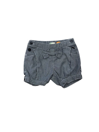 Bennetton Pinstripe Blue Shorts with Bows, 3-6 months