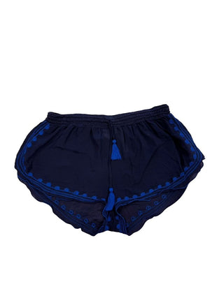 Poupette St Barth navy embroidered shorts, OS