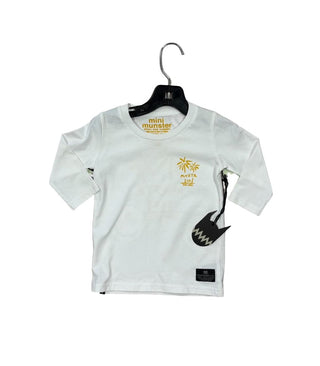 Munster White Longsleeve with Yellow Graphics - New With Tags, 12-18 months