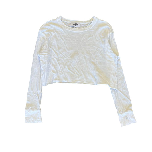 Sls Apparel white crop long sleeve, medium