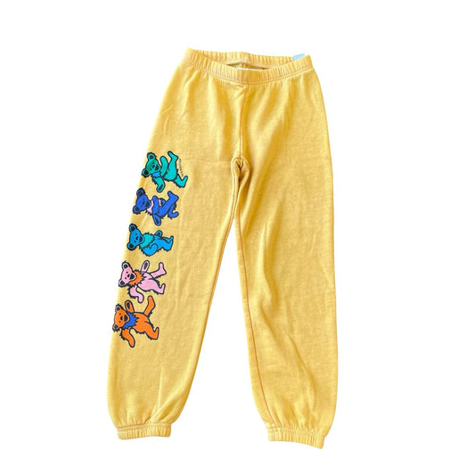 Rowdy Sprout yellow Grateful Dead sweatpants, 10 years